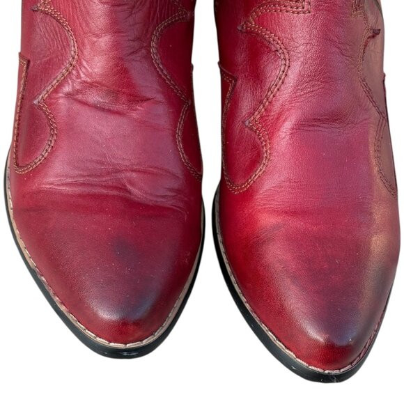 L'Artiste Women's Red Rose Embroidered Leather Boots Size 7.5 / 8 - Picture 8 of 15
